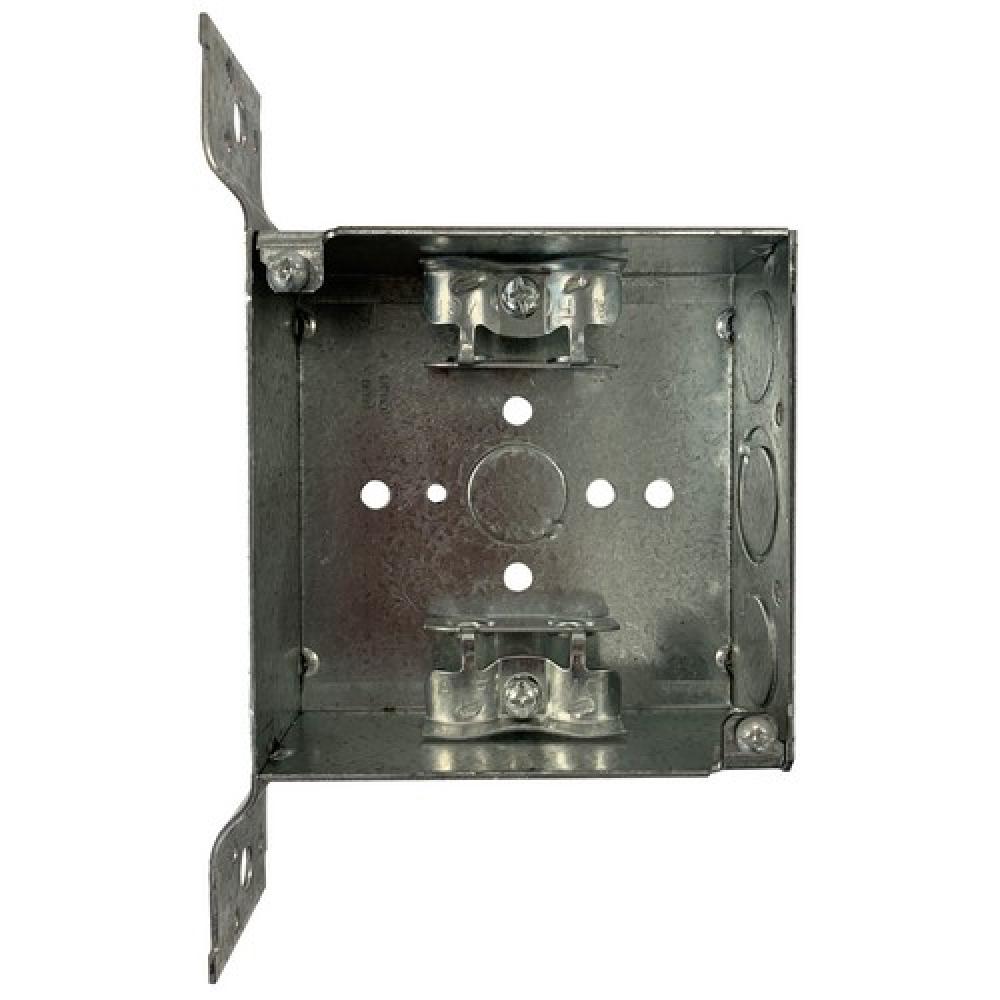 4&#34; Sq Stl Outlt Bxs 1-1/2&#34; DpWld wFM Bkt