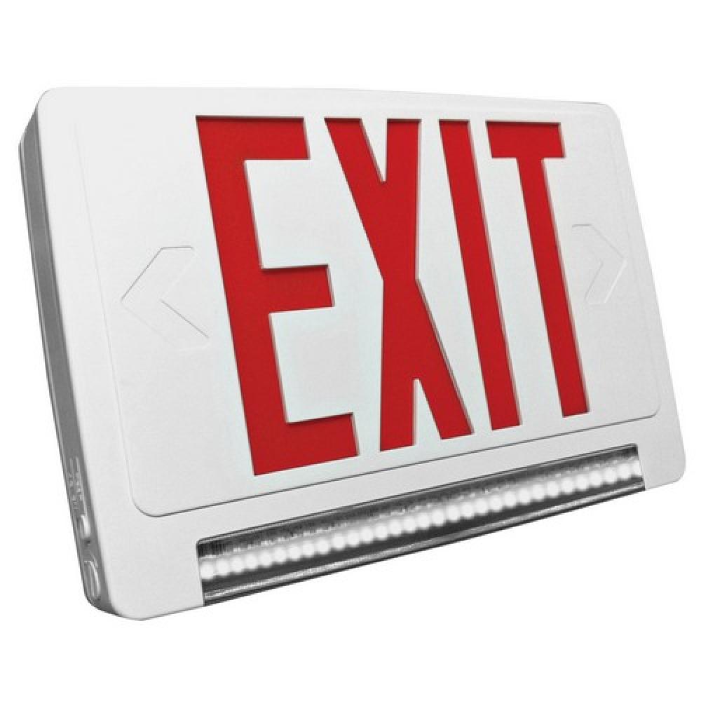 Lgt Pipe LED Cmb Exit/Emerg Lgt Red LED