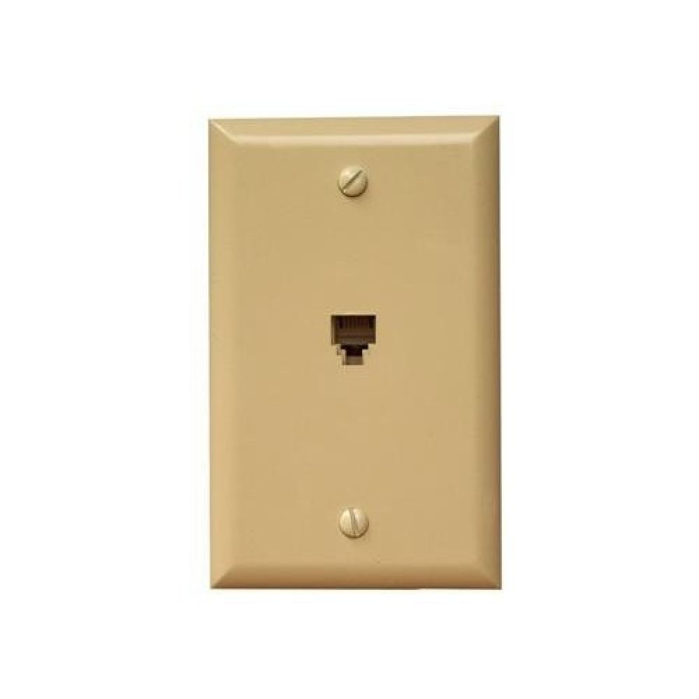 Sgl RJ11 4 Cndtr Ph1 Jack WallPlat Ivory