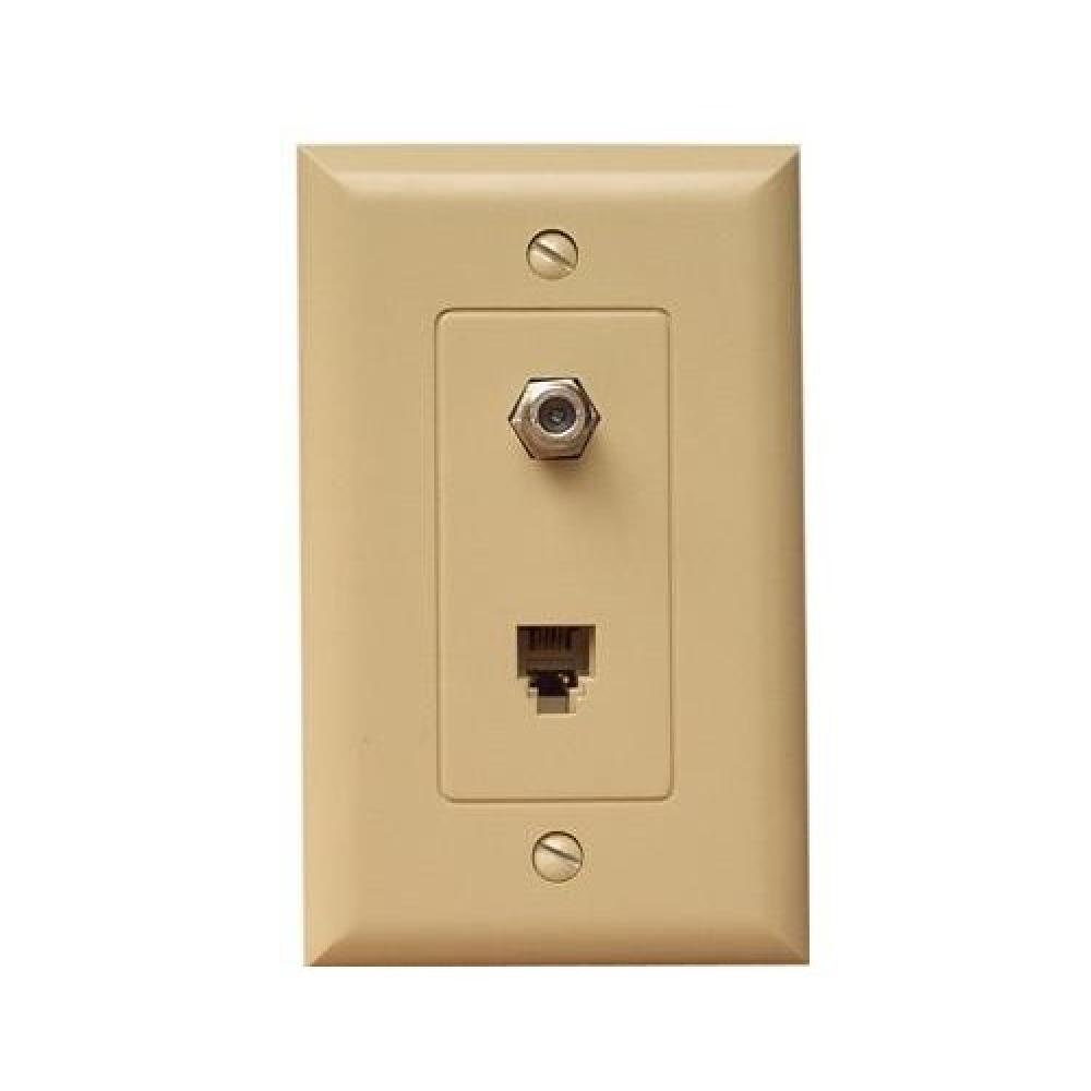 1 Pc Sgl RJ11 4Ctr Ph1 Jck-Sgl F CnWlPlt