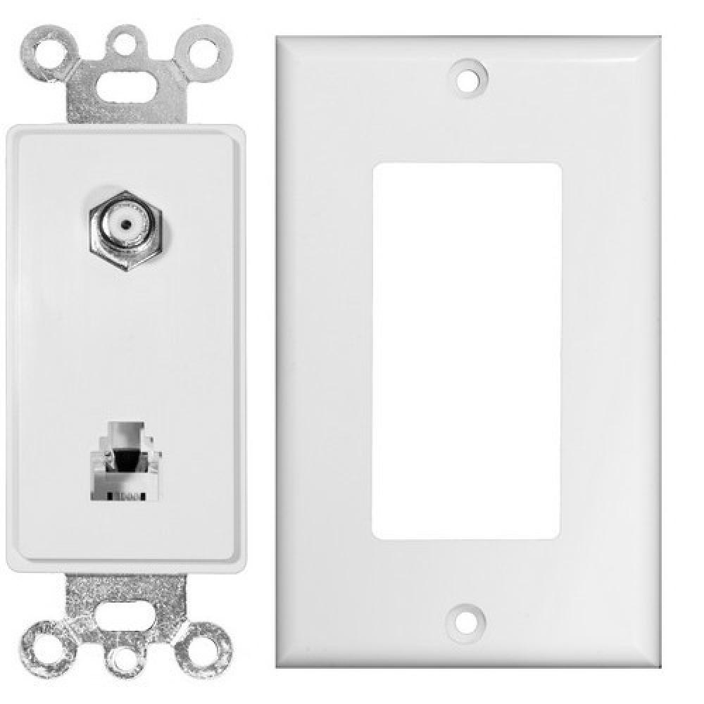 2Pc Sgl RJ11 4Ctr Ph1 Jck-Sgl F CnWP Wht