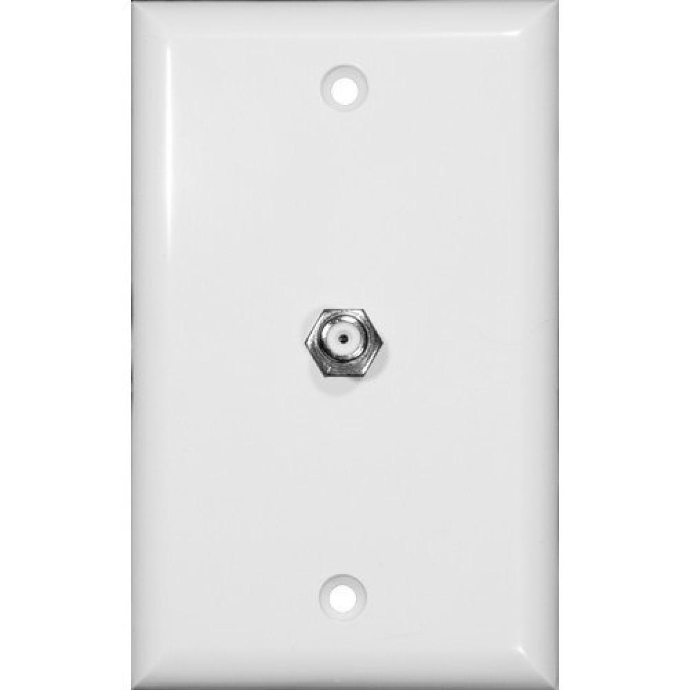 Sgl F Conn Wallplate White