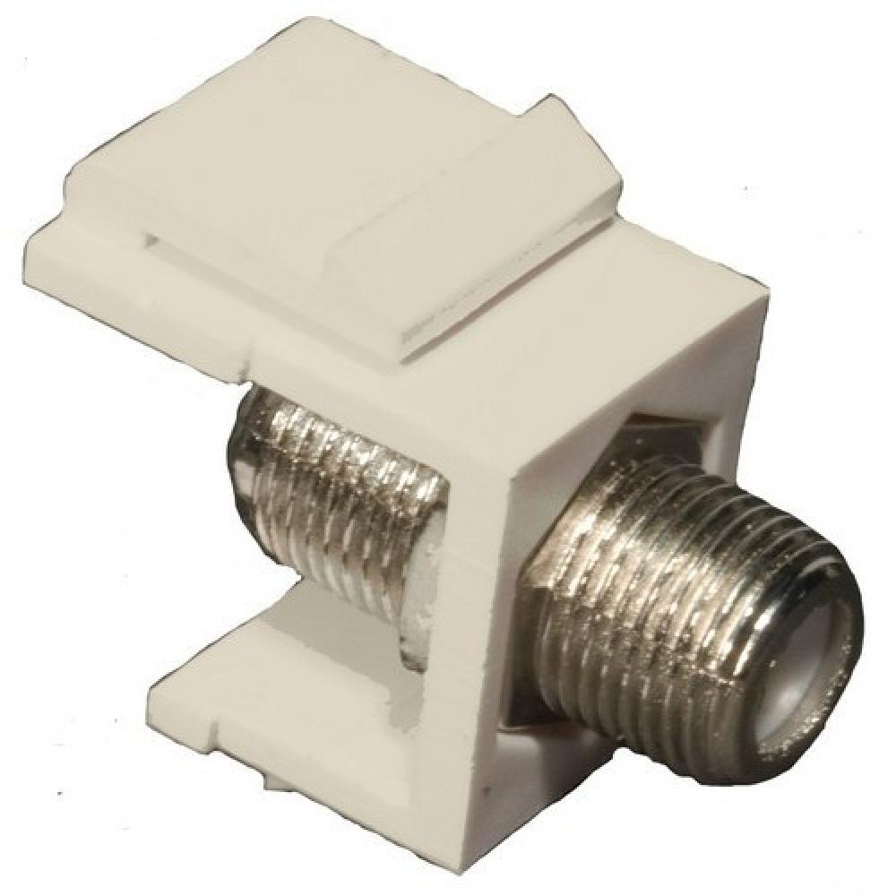 F CATV Modular Inserts Lt. Almond