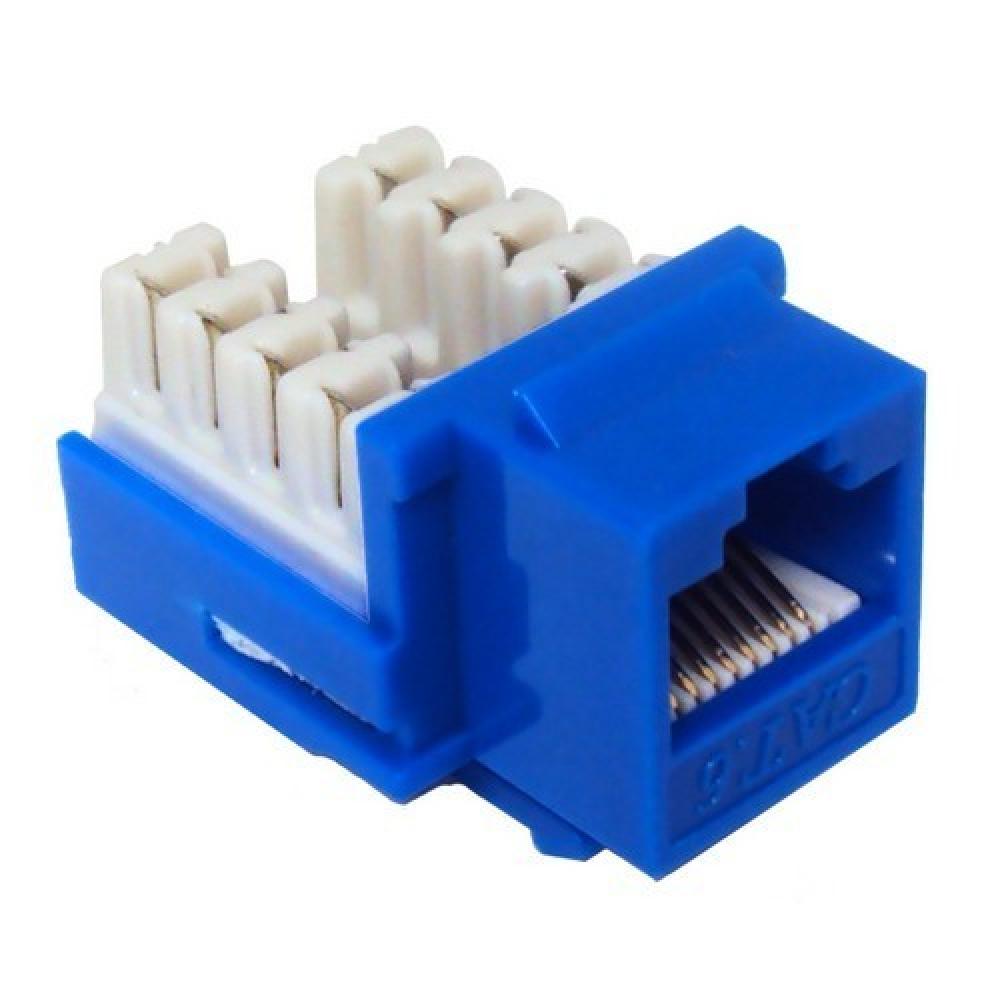 Cat6 (RJ45) Unshielded Keyst1 Jacks Blue