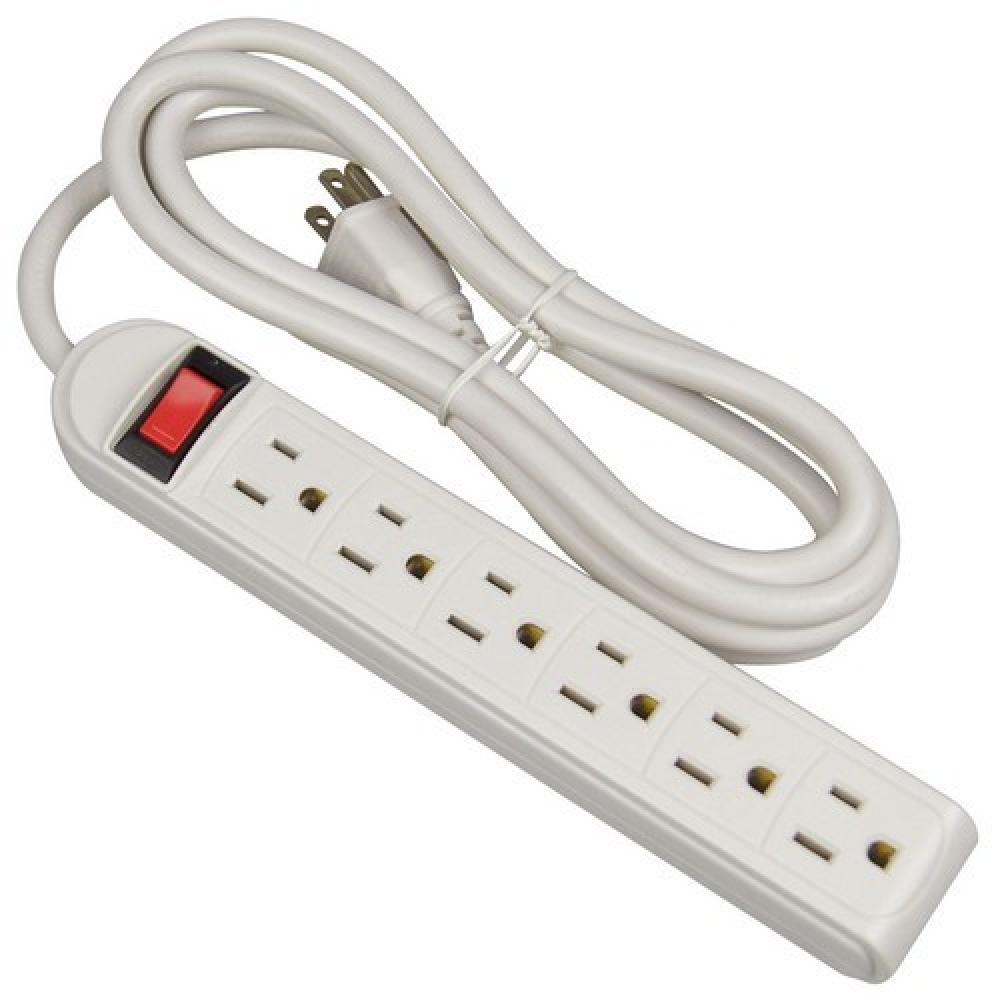 6 Outlet Surge Strip 6&#39; 245 Joules
