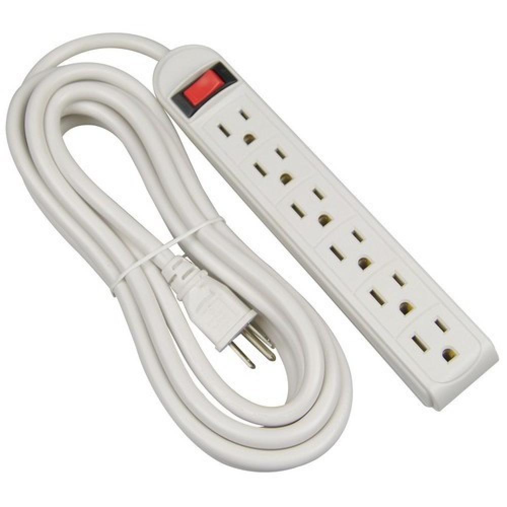 6 Outlet Surge Strip 12&#39; 245 Joules