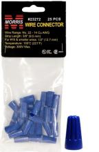 Morris 23272 - Screw-On Wre Cons P2Blu Hngng Bg 25 Pck