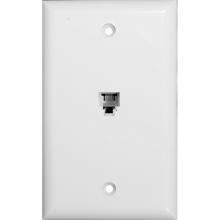 Morris 80011 - Sgl RJ11 4 Cndtr Ph1 Jack Wallplate Wht