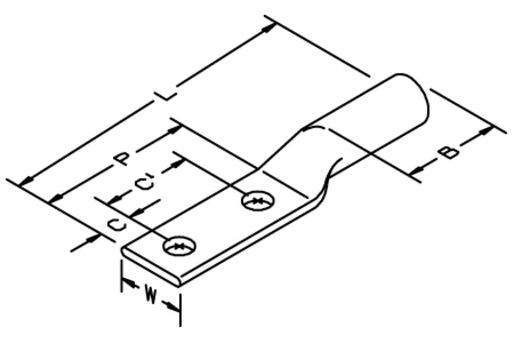 3M™ Scotchlok™ Copper Two Hole Long Barrel L