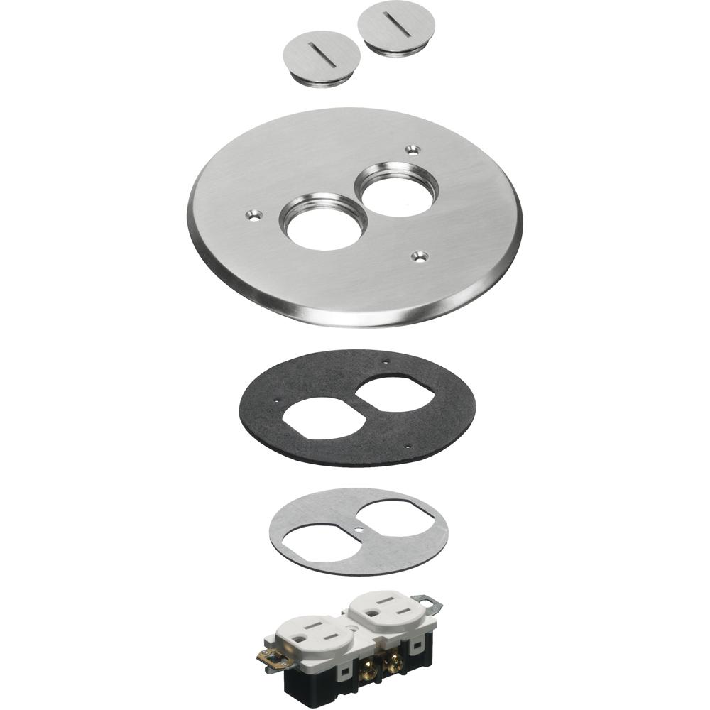 6&#34; NICKEL CVR KIT W/LR AND THREADED PLUG