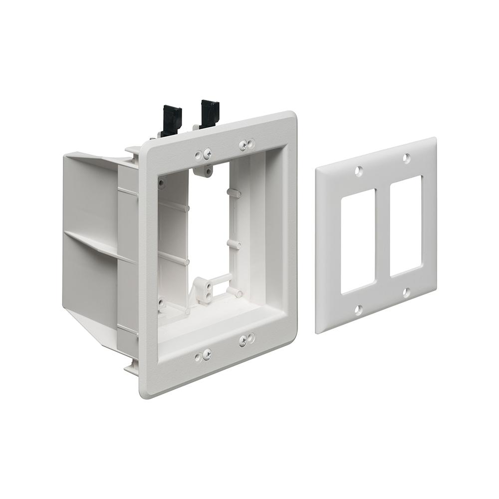 2 GANG TV BOX W/ GROUNDING CLIP