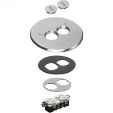 Arlington FLB6220NLLR - 6" NICKEL CVR KIT W/LR AND THREADED PLUG