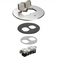 Arlington FLB6230NLLR - 6" NICKEL CVR KIT W/LR AND FLIP LIDS