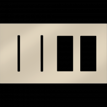 Lutron Electronics LWT-GGTT-BN - NW AR WP 2 GFK T, 2 ACC PLDM OPNG IN BN