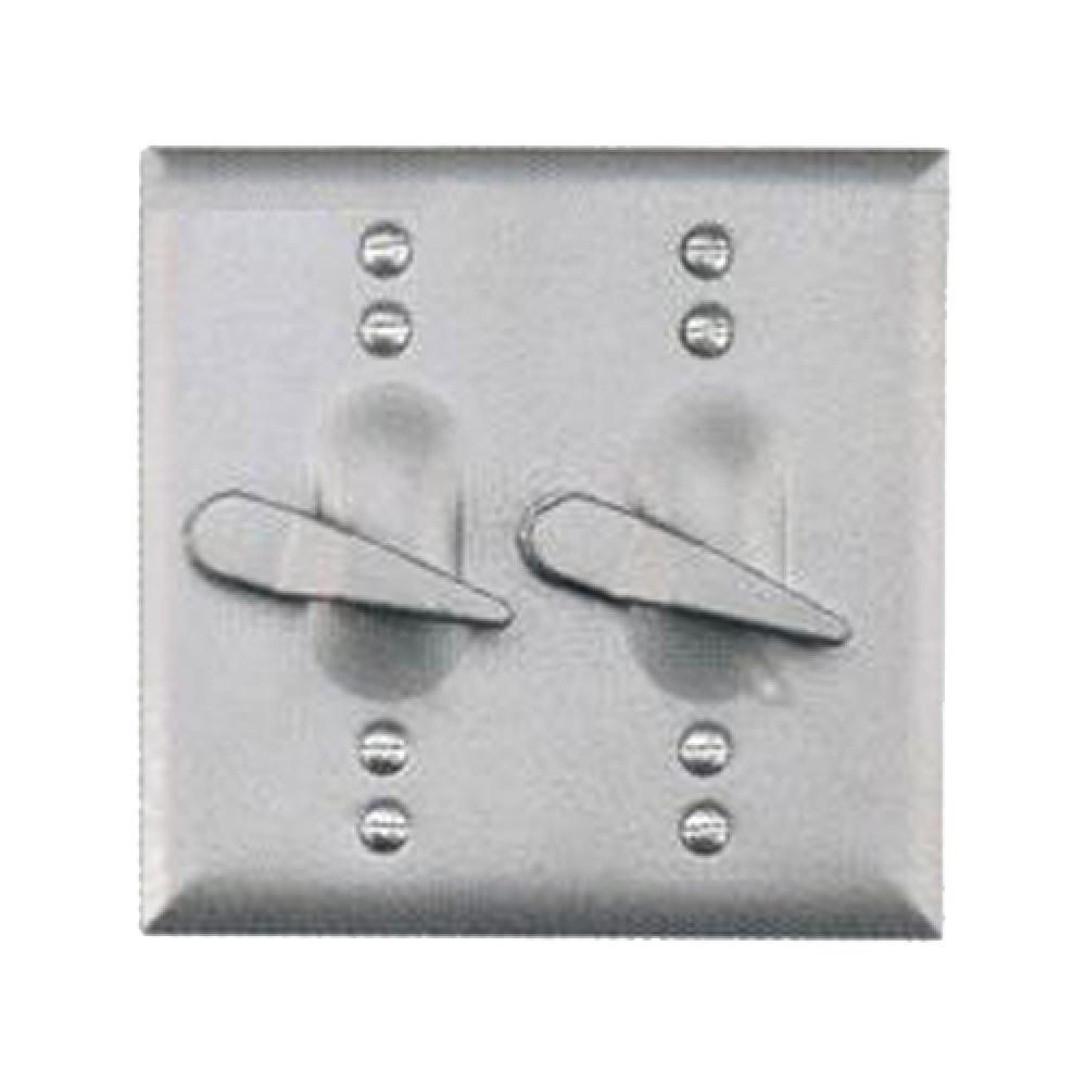 2 GANG TOGGLE SW COV GRY