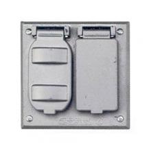 Teddico-BWF FGV-291V - 2 GANG SI RECP / DUP COV GRY
