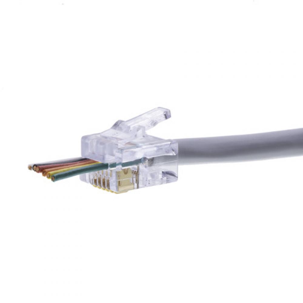 EZ-RJ11 Connector, 50/Clam