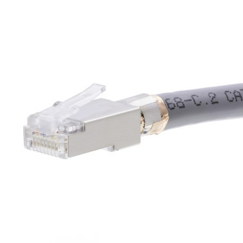 RJ45 C6A 10Gig Shield Con w/Lnr 50/Clam