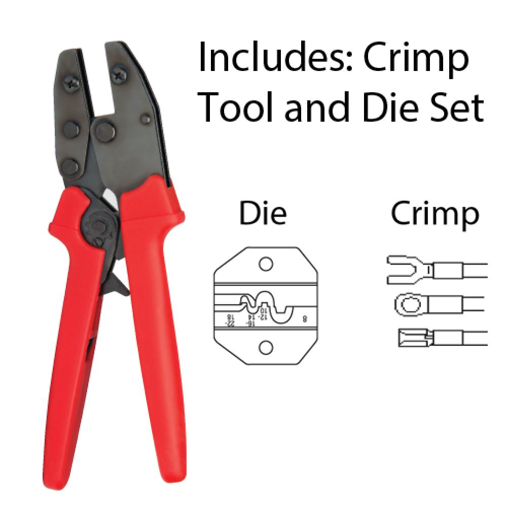 9&#34; Crimp Tool Non-Insulated Terminals
