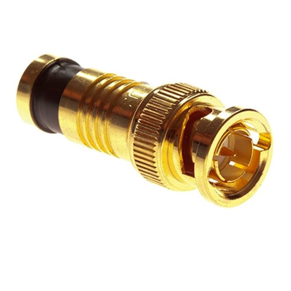 BNC RG6 Compression Gold Pl 25/Bg