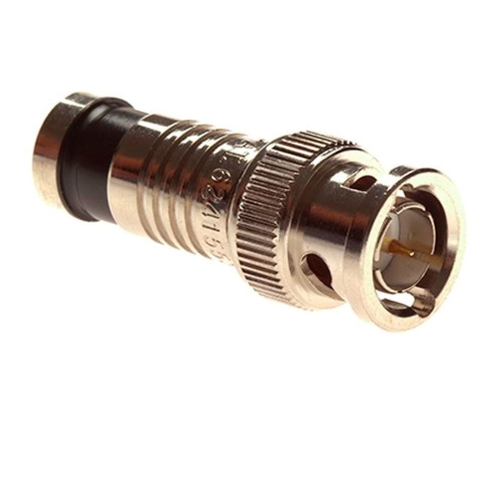 BNC RG6 Compression Nickel Pl 6/Clam