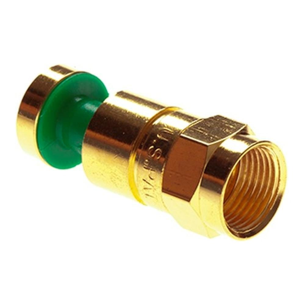 F RGB Compression 24AWG Gold Pl 25/Bg