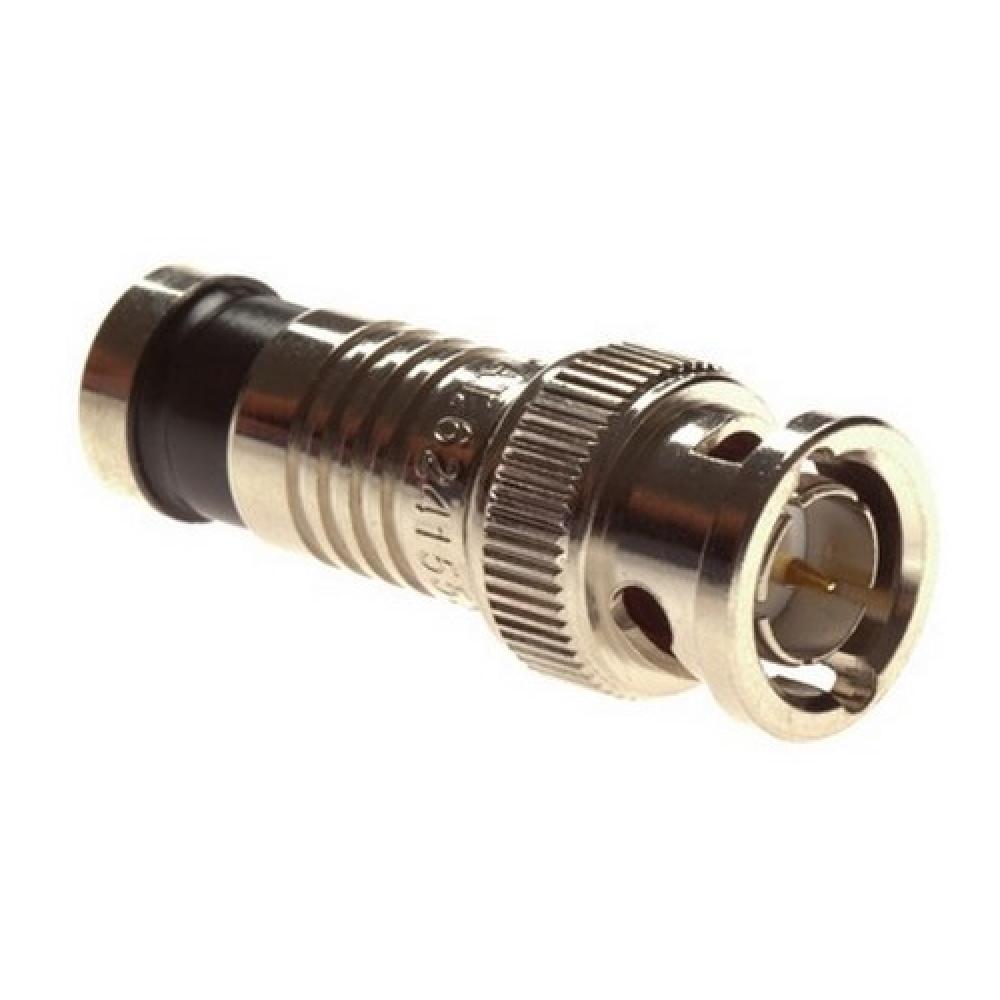 BNC RG6 Compression Connector Nickel Pl