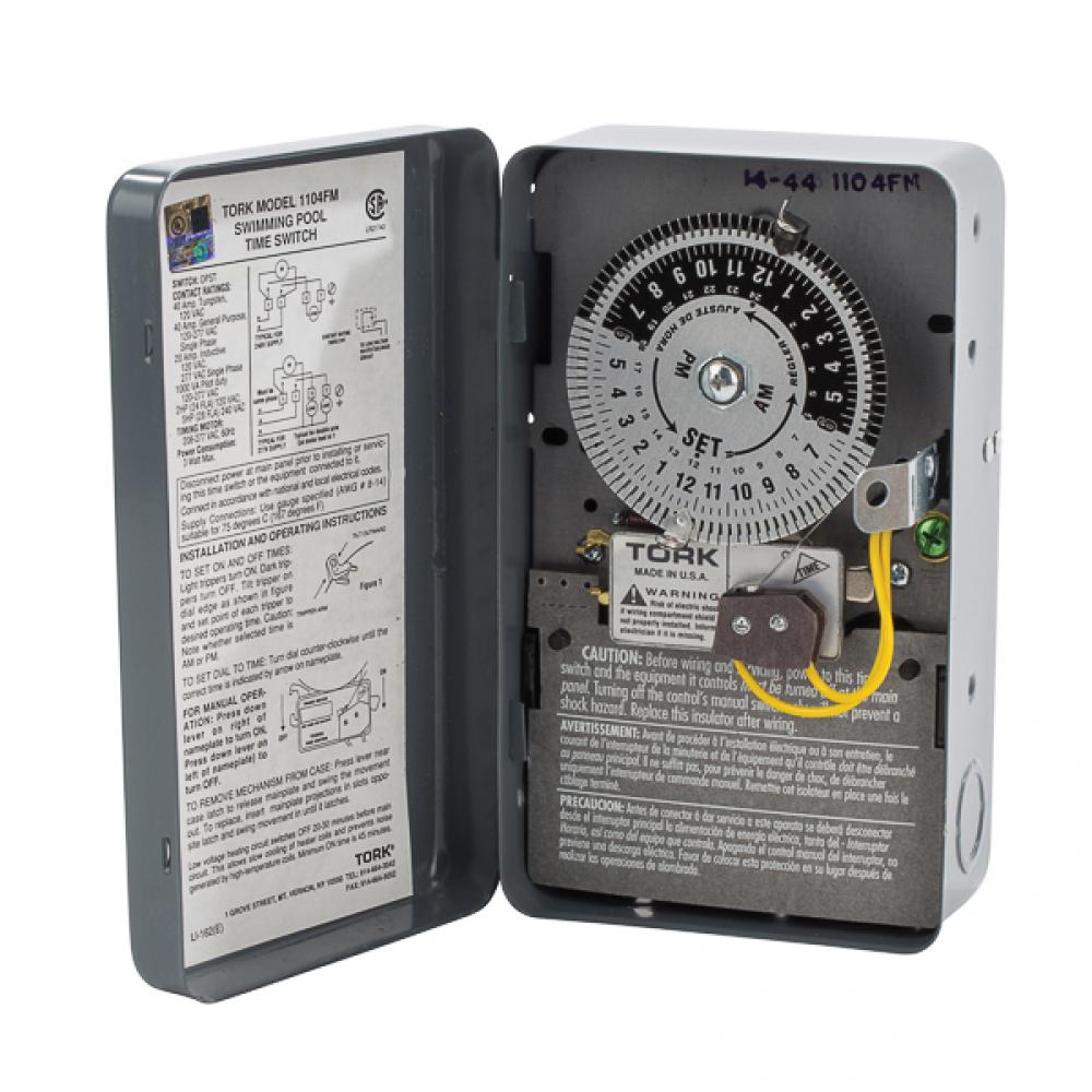 24 Hr Time Switch 40A 208-277V DPST w/FM