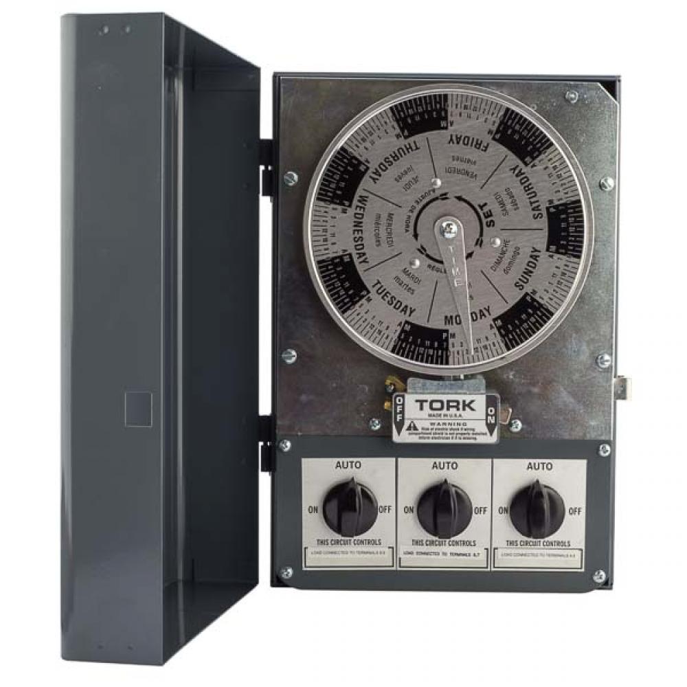 7 Day Res Power Timer w/Bypass 120V 3PST