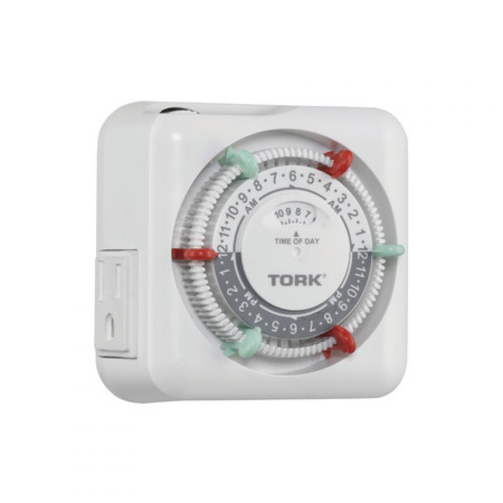 24HR Plug-In Tmr DBL GRNDed Plrz Outlet 120V Ind