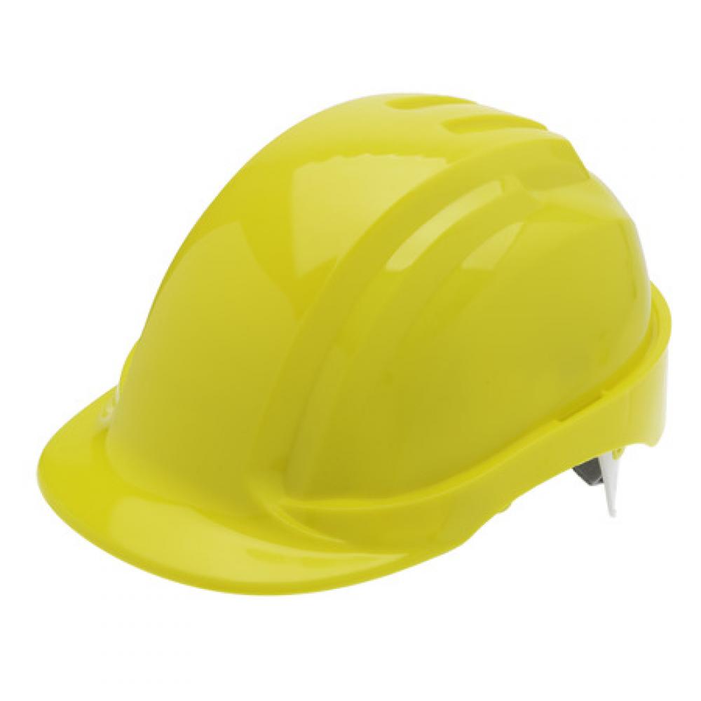 6Pt SuspRtch adj HDPE cap brim YLW Sfty helmet 5