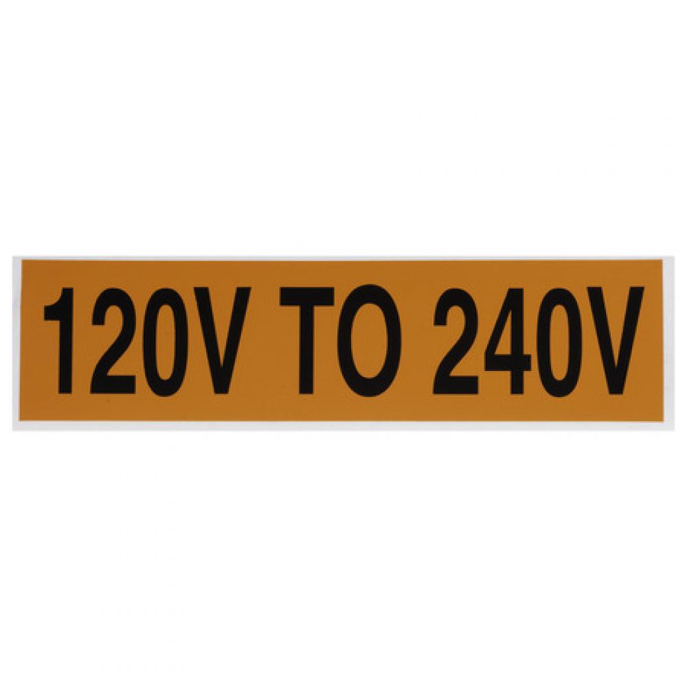 Voltage Markers (1) 120V To 240V