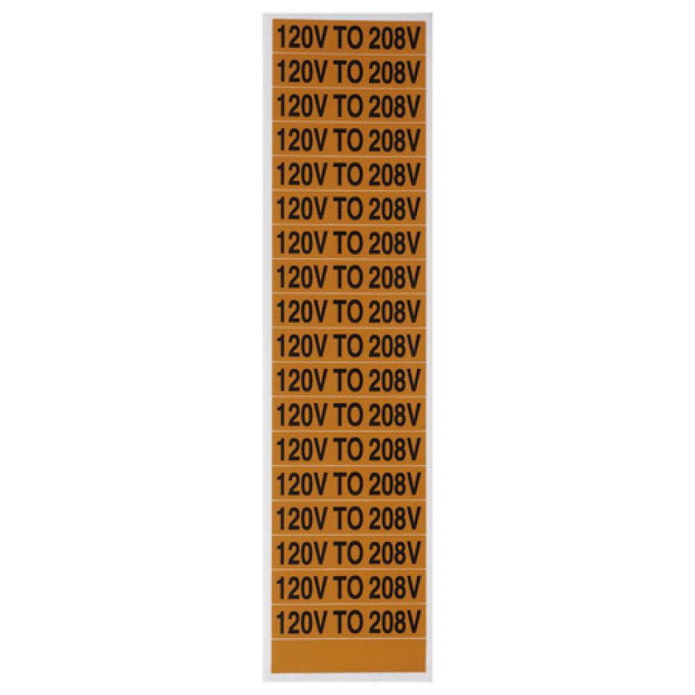 Voltage Marker Card 120V To 208V