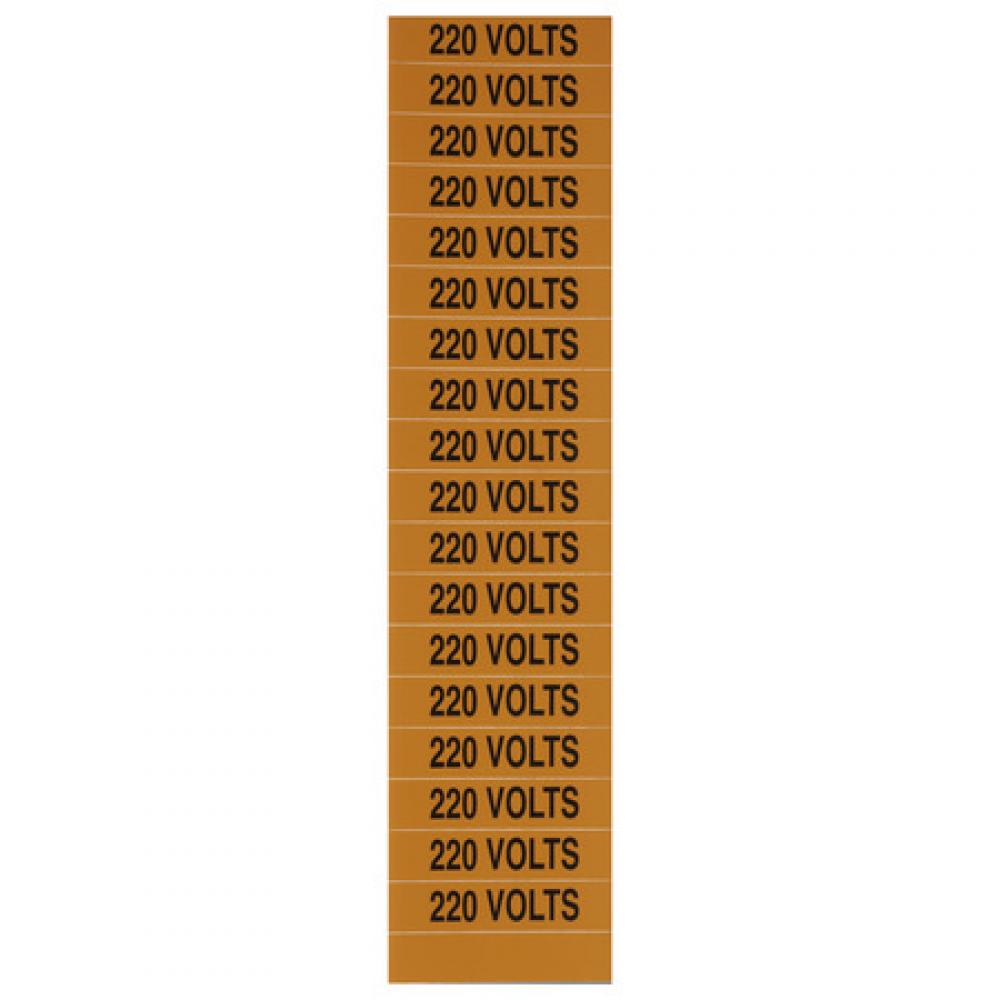 Voltage Marker Card 220 Volts