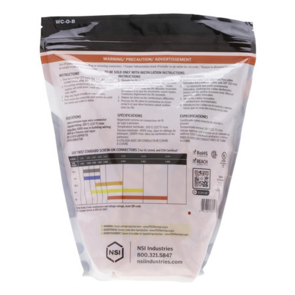 ORANGE - BAG OF 500 - NO LABEL