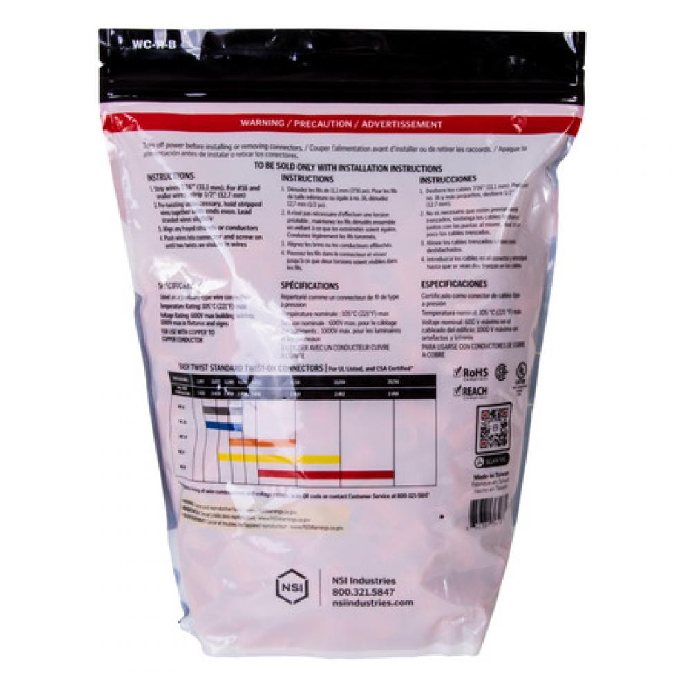 RED - BAG OF 500 - NO LABEL
