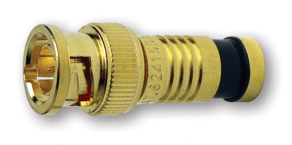 BNC RG6Q Compression Gold Pl 25/Bg