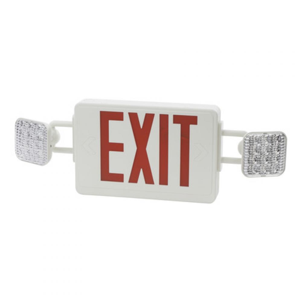 LED Exit Lgt 120/277V Red 2Lgt&#39;s Rem/Bat