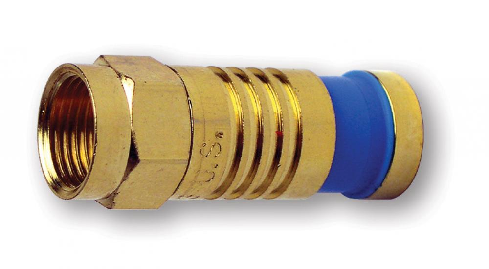 F RG6Q Compression Gold Pl 100/Bg