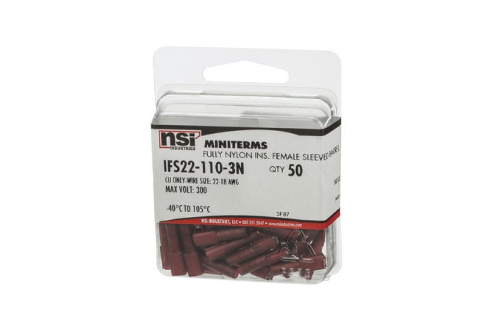 22-18 Nylon Ful Ins Disc .110 x .030 Tab