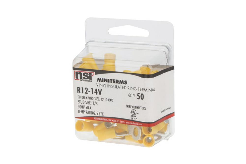 12-10 Vinyl Ring 1/4&#34; Stud, 50 Per Pack