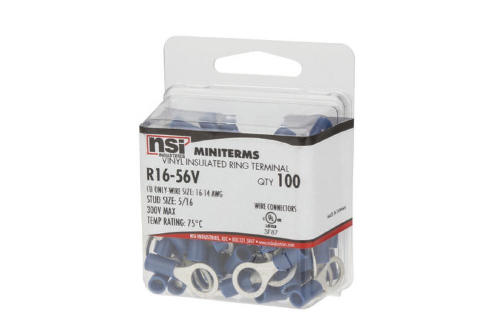 16-14 Vinyl Ring 5/16Stud, 100 Per Pack