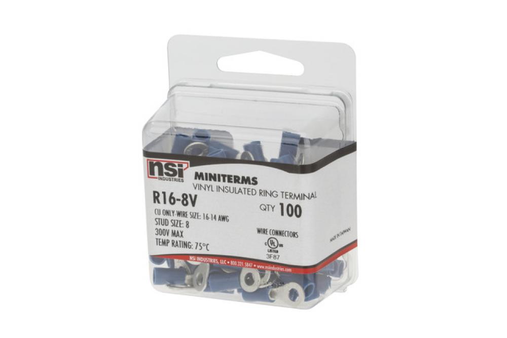 16-14 Vinyl Ring #8 Stud, 100 Per Pack