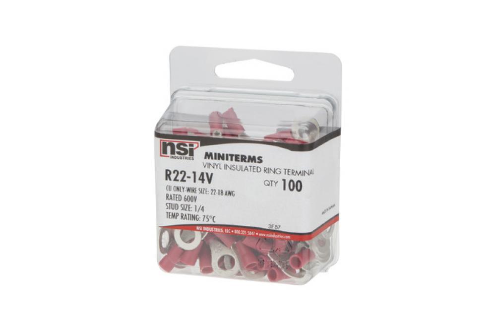 22-18 Vinyl Ring 5/16Stud, 100 Per Pack