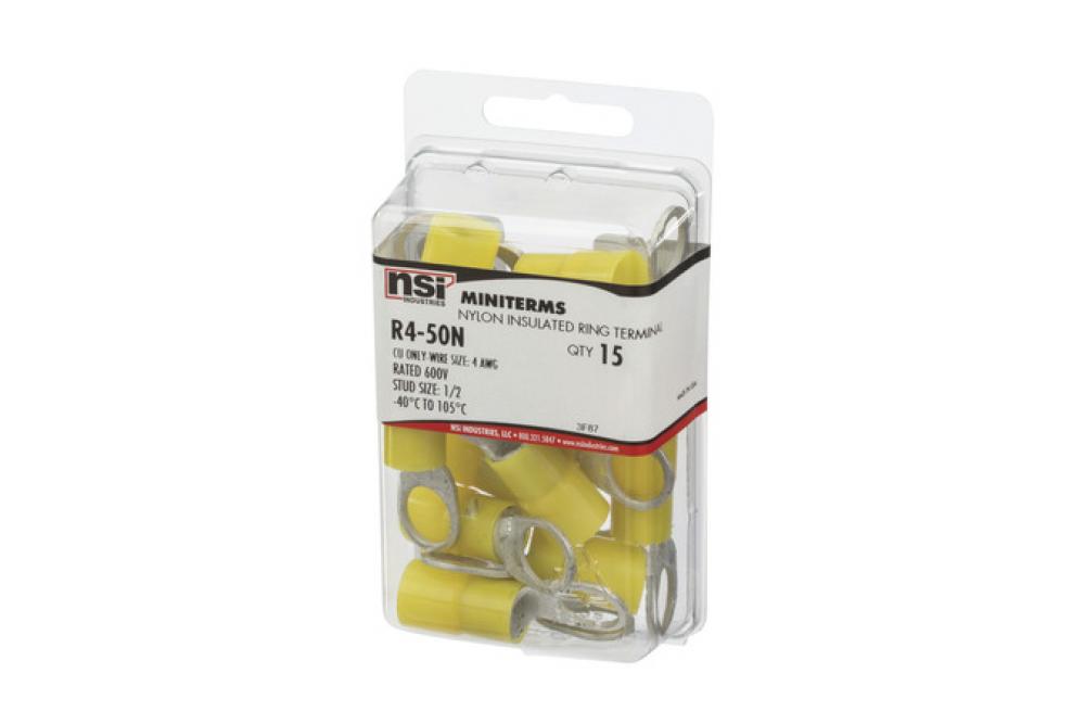 #4 Nylon Ring 1/2&#34; Stud, 15 Per Pack