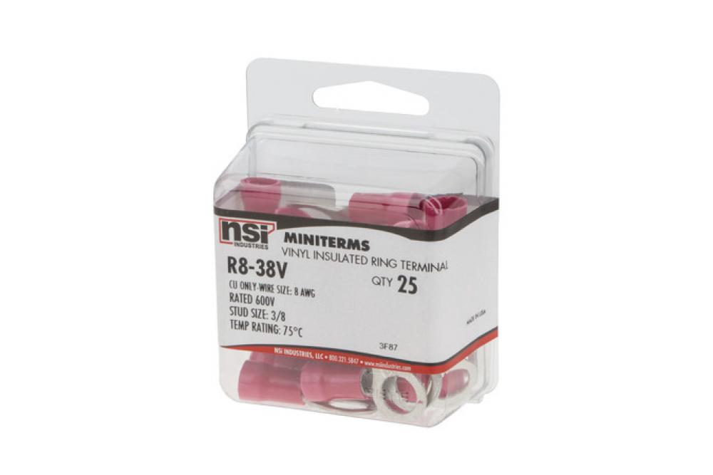 #8 Vinyl Ring #3/8 Stud, 25 Per Pack