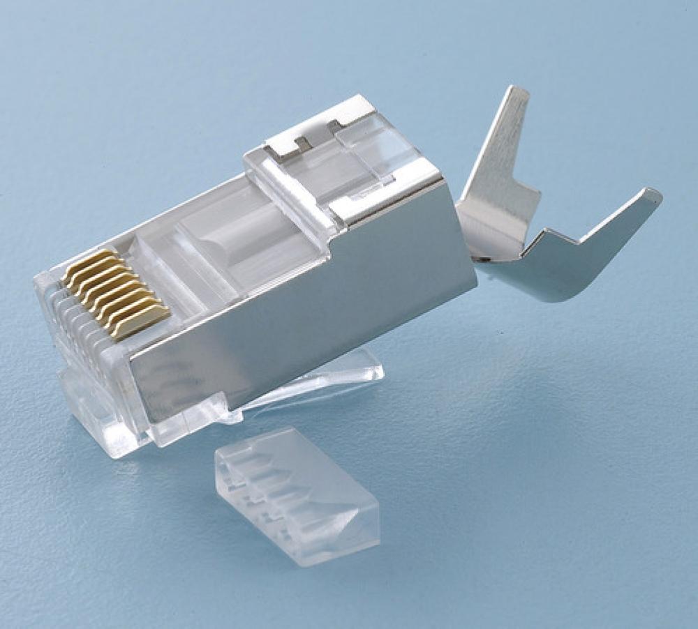 RJ45 Cat6A 10 Gig SHLD Conn w/Liner. 100/Bg