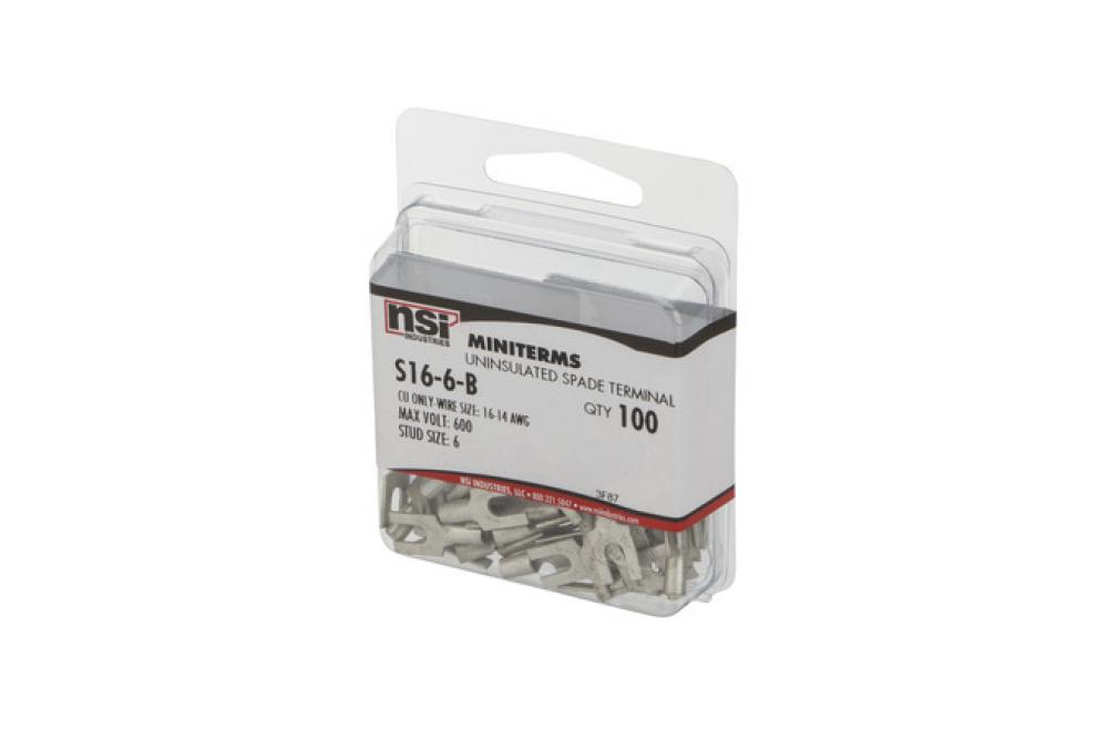 16-14 Vinyl Spade #6 Stud, 100 Per Pack