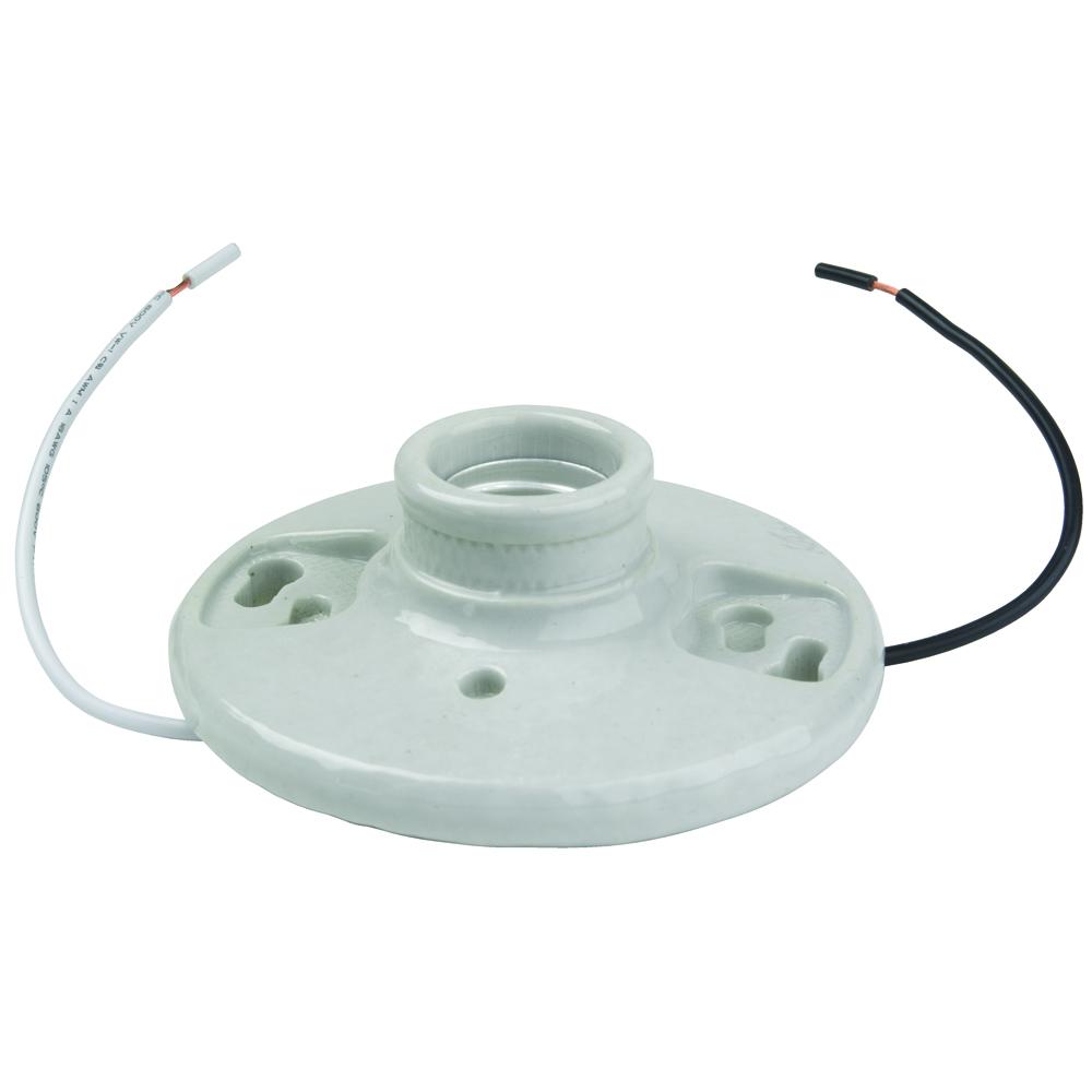 PORCELAIN KYLS LAMPHLDR 2 TERM 6IN LEADS