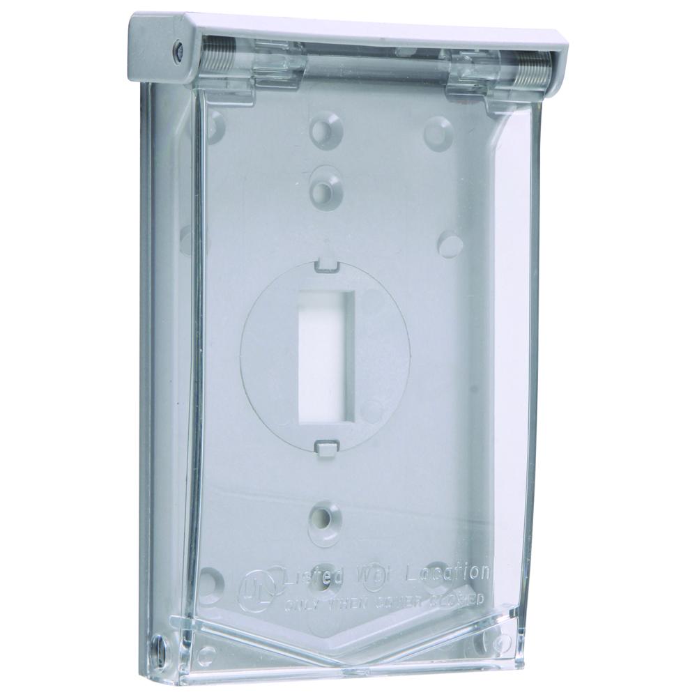 WP 1G VERT SINGLE RECEPTACLE COVER